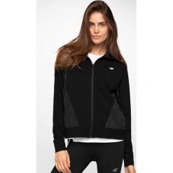 Bluza damska BLD270 - głęboka czerń. Czarne bluzy damskie 4f, bez wzorów, z elastanu, bez rękawów, bez kaptura. Za 199,99 zł.