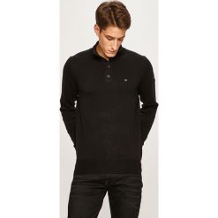Calvin Klein - Sweter. Czarne swetry męskie Calvin Klein, s, bez wzorów, z bawełny, z golfem, bez kaptura. W wyprzedaży za 299,90 zł.
