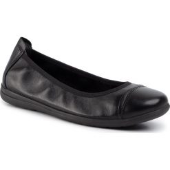 Baleriny JANA - 8-22100-23 Black Uni 007. Czarne baleriny damskie Jana, bez wzorów, ze skóry, bez obcasa. W wyprzedaży za 169,00 zł.