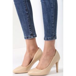 Buty ślubne damskie: Beżowe Czółenka Emaa