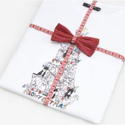T-shirt z motywem świątecznym - Biały. Białe t-shirty damskie Reserved, xl, bez wzorów, wizytowe, bez kołnierzyka. Za 29,99 zł.