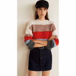Mango - Sweter Colores. Różowe bez kategorii Mango, m, z poliesteru, z okrągłym kołnierzem. Za 139,90 zł.