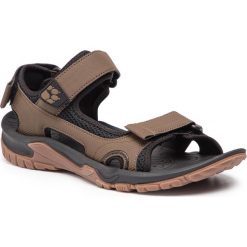 Sandały JACK WOLFSKIN - Lakewood Cruise Sandal M 4019011 Dark Wood. Pomarańczowe sandały męskie Jack Wolfskin, ze skóry ekologicznej, bez zapięcia. Za 299,99 zł.