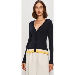 Scotch & Soda - Kardigan. Niebieskie swetry damskie Scotch & Soda, s, bez wzorów, z bawełny, bez rękawów, bez kaptura. Za 519,90 zł.