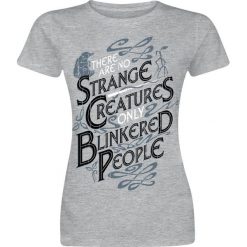Fantastic Beasts Grindelwalds Verbrechen - Strange Creatures Koszulka damska odcienie szarego. Szare koszulki damskie marki Fantastic Beasts, l, bez wzorów, bez kołnierzyka. Za 74,90 zł.