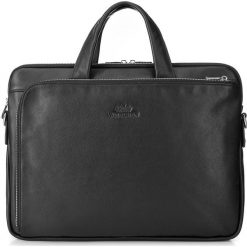 Torba na laptopa 20-3-036-1. Czarne torby na laptopa Wittchen, w paski, eleganckie. Za 999,00 zł.
