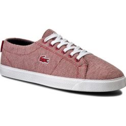 Tenisówki LACOSTE - Marcel Lace 216 1 Spj 7-31SPJ0023047 Red. Czerwone półbuty damskie Lacoste, bez wzorów, z gumy, bez zapięcia. W wyprzedaży za 189,00 zł.