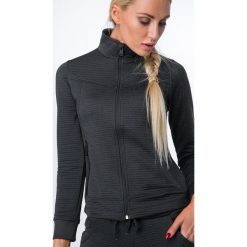 Bluza sportowa z prążkowanego materiału czarna MR15594. Czarne bluzy damskie bez kaptura Fasardi, s, bez wzorów, prążkowane, bez rękawów. Za 109,00 zł.
