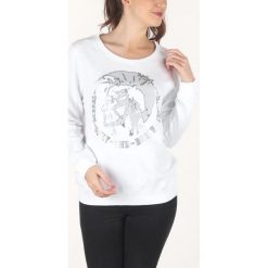 Diesel F-Dial-New Bluza Biały. Białe bluzy damskie Diesel, xs, z nadrukiem, z bawełny, bez rękawów, bez kaptura. Za 567,95 zł.