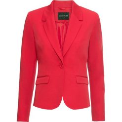 Żakiet biznesowy bonprix czerwony. Czerwone żakiety damskie bonprix, bez wzorów. Za 109,99 zł.