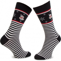 Skarpety Wysokie Męskie DOTS SOCKS - DTS-SX-103-X Czarny Kolorowy. Czarne skarpetki męskie Dots Socks, w kolorowe wzory, z bawełny. Za 19,90 zł.