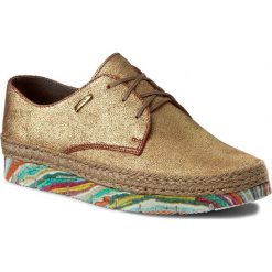 Espadryle MACIEJKA - 02936-32/00-5 Miedziany. Żółte espadryle damskie Maciejka, bez wzorów, ze skóry, bez obcasa, na płaskiej podeszwie. W wyprzedaży za 179,00 zł.
