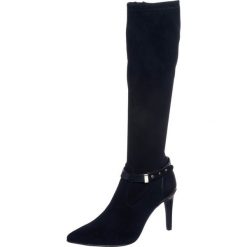 Buty zimowe damskie: Divine Factory Kozaki na obcasie noir