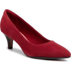 Półbuty CLARKS - Linvale Jerica 261464524 Dark Red Suede. Czerwone półbuty damskie Clarks, bez wzorów, ze skóry, bez obcasa, na obcasie, bez zapięcia. W wyprzedaży za 239,00 zł.