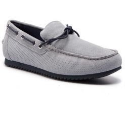 Mokasyny GEOX - U Shark A U82Q5A 00022 C4051 Lt Jenas. Szare mokasyny męskie Geox, z zamszu. W wyprzedaży za 349,00 zł.