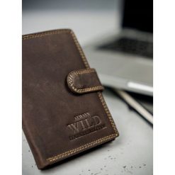 Portfel męski skórzany RFID Always Wild N890L brąz. Portfele męskie ALWAYS WILD, bez wzorów. Za 49,99 zł.