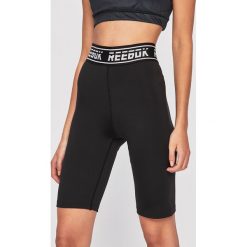 Reebok - Szorty. Czarne spodenki sportowe damskie Reebok, s, bez wzorów, z poliesteru, sportowe, z podwyższonym stanem. W wyprzedaży za 99,90 zł.