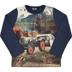 Koszulka w kolorze niebieskim. Niebieskie t-shirty chłopięce z długim rękawem MeToo. W wyprzedaży za 47,95 zł.