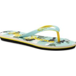 Japonki PEPE JEANS - Beach Comu PBS70026 Khaki Green 765. Zielone klapki damskie Pepe Jeans, bez wzorów, z jeansu, bez obcasa. W wyprzedaży za 79,00 zł.