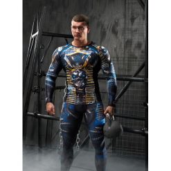 Rashguard długi rękaw PHARAOH. Koszulki męskie FJ!, m, z nadrukiem, z elastanu, bez kołnierzyka, z długim rękawem, długie. W wyprzedaży za 156,75 zł.