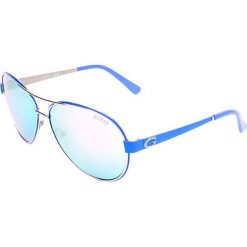 Okulary przeciwsłoneczne "GU7443" w kolorze niebieskim. Niebieskie okulary przeciwsłoneczne damskie marki Hugo Boss, Valentino, Guess, wakacyjne. W wyprzedaży za 169,95 zł.