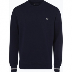 Fred Perry - Męska bluza nierozpinana, niebieski. Niebieskie bluzy męskie rozpinane Fred Perry, m, z haftami. Za 349,95 zł.