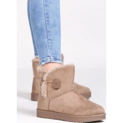 Khaki Śniegowce Stone Cold. Brązowe śniegowce damskie Born2be, bez zapięcia. Za 34,99 zł.