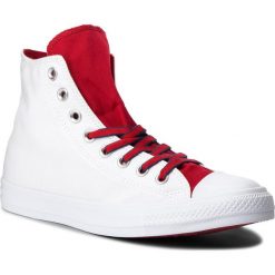 Trampki CONVERSE - Ctas Hi 160466C White/Gym Red/Navy. Białe półbuty męskie marki Converse, z gumy, klasyczne. W wyprzedaży za 199,00 zł.