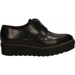 Mokasyny - 9836 S-T NERO. Czarne mokasyny damskie Venezia, ze skóry. Za 199,00 zł.