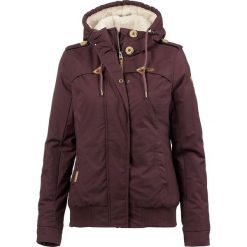 Kurtka przejściowa w kolorze ciemnoczerwonym. Czerwone kurtki damskie Street & Sports Wear, xs, z aplikacjami, ze skóry, bez kaptura. W wyprzedaży za 257,95 zł.