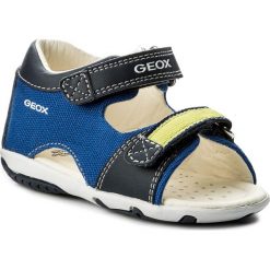 Sandały GEOX - B S. Elba B.A B82L8A 01054 C4344 M Royal/Lime. Niebieskie sandały męskie Geox, ze skóry ekologicznej, bez zapięcia. W wyprzedaży za 139,00 zł.