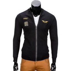 Bluzy męskie: BLUZA MĘSKA ROZPINANA BEZ KAPTURA B676 – CZARNA