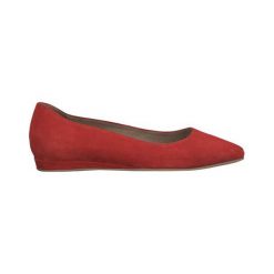Tamaris Balerinki czerwony female czerwony 41. Czerwone baleriny damskie Tamaris, bez wzorów, ze skóry, eleganckie, na niskim obcasie, na koturnie. W wyprzedaży za 159,00 zł.