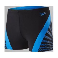 Kąpielówki męskie: Speedo Kąpielówki męskie Chevron Splice Aquashort Black/Blue r. 34 (8113487669)