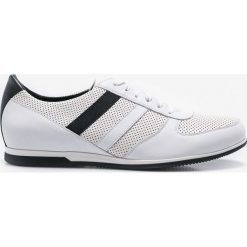Gino Rossi - Buty Jim. Białe buty sportowe męskie marki Gino Rossi, ze skóry, na sznurówki. W wyprzedaży za 199,90 zł.