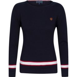 Sweter "Noble" w kolorze granatowym. Niebieskie swetry damskie Sir Raymond Taylor, xl, z aplikacjami, z bawełny, bez rękawów, bez kaptura. W wyprzedaży za 129,95 zł.