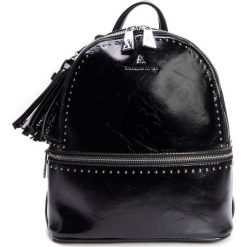 L'Atelier du Sac plecak damski Cannes 9226S czarny z pashmina. Czarne plecaki damskie L'Atelier du Sac, z aplikacjami. Za 429,00 zł.