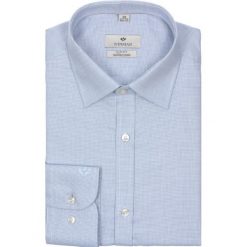 Koszule męskie na spinki: koszula winberg 2101 długi rękaw slim fit niebieski