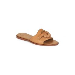 Klapki See by Chloé HANNA. Brązowe klapki damskie See by Chloé, bez wzorów, bez obcasa. Za 1029,00 zł.
