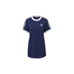 T-shirty z krótkim rękawem adidas Koszulka 3-Stripes. Niebieskie koszulki damskie marki Adidas, bez wzorów, bez kołnierzyka. Za 129,00 zł.
