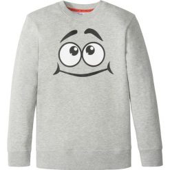 Bluza z modnym nadrukiem bonprix szary melanż. Szare bluzy męskie z nadrukiem marki bonprix, m. Za 27,99 zł.