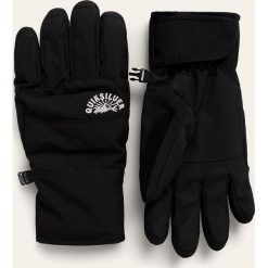 Quiksilver - Rękawiczki. Czarne rękawiczki męskie Quiksilver, bez wzorów, z poliesteru. W wyprzedaży za 99,90 zł.