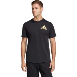 Adidas Performance Koszulka Czarny. Czarne podkoszulki męskie adidas Performance, s, bez wzorów, z bawełny, z krótkim rękawem. Za 111,95 zł.
