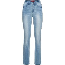 Bardzo miękkie dżinsy STRAIGHT bonprix jasnoniebieski. Niebieskie boyfriendy damskie bonprix. Za 139,99 zł.