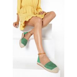 Zielone Espadryle Neamephise. Zielone espadryle damskie Born2be, w paski, z koronki, bez obcasa. Za 79,99 zł.