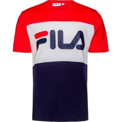 T-shirt FILA DAY. Żółte t-shirty męskie Fila, z nadrukiem, z bawełny, z okrągłym kołnierzem. W wyprzedaży za 117,00 zł.