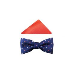 Granatowa mucha męska w biało-czerwone romby A53. Czerwone muszki męskie Modini Moda Męska, na co dzień, bez wzorów, z tkaniny, eleganckie. Za 49,50 zł.