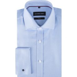 Koszula SIMONE KDWS000329. Niebieskie koszule męskie Giacomo Conti, m, bez wzorów, z bawełny, eleganckie, z włoskim kołnierzykiem, bez rękawów. Za 259,00 zł.