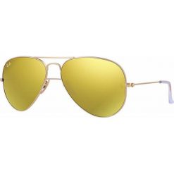 Okulary przeciwsłoneczne "RB3025" w kolorze złotym. Żółte okulary przeciwsłoneczne męskie marki Balenciaga, Prada, Tom Ford, z tworzywa sztucznego. W wyprzedaży za 489,95 zł.