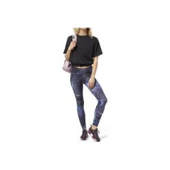 Damskie LEGGINSY LUX BOLD – OIL SLICK (L). Legginsy damskie Reebok, l, bez wzorów, z elastanu, klasyczne. W wyprzedaży za 179,99 zł.